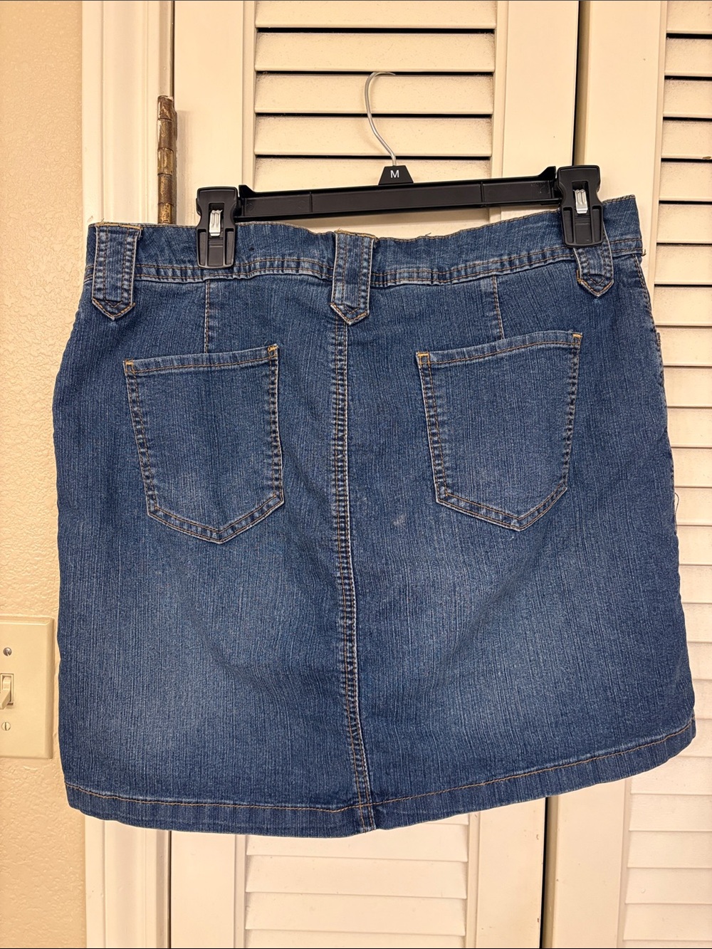 Classic Denim Skort in Medium Blue - Picture 2 of 4